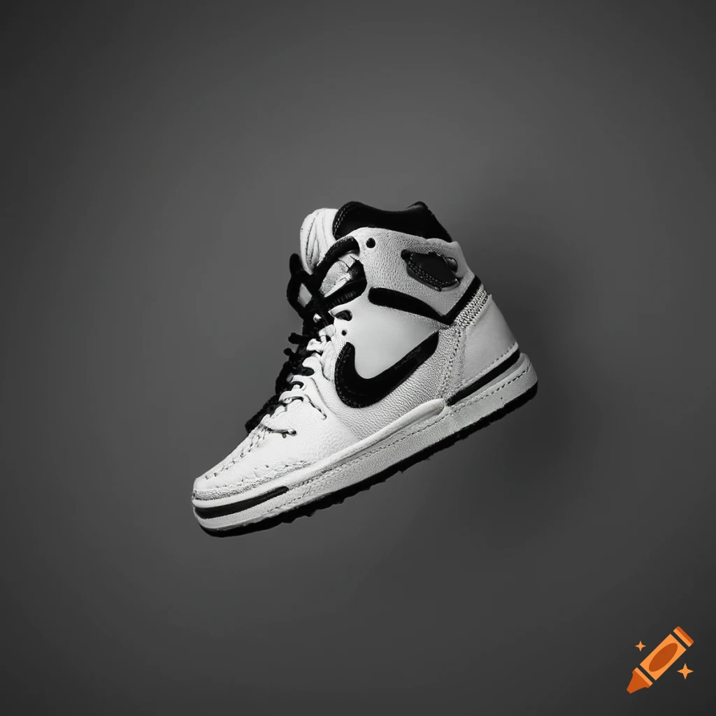 Air Jordans sneakers floating in mid-air
