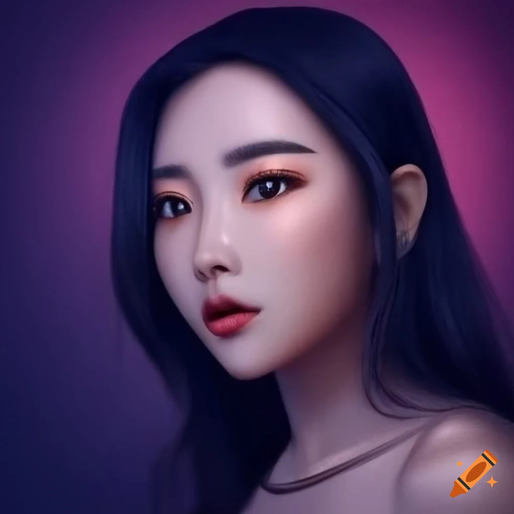 Funko Pop style portrait of an Asian woman