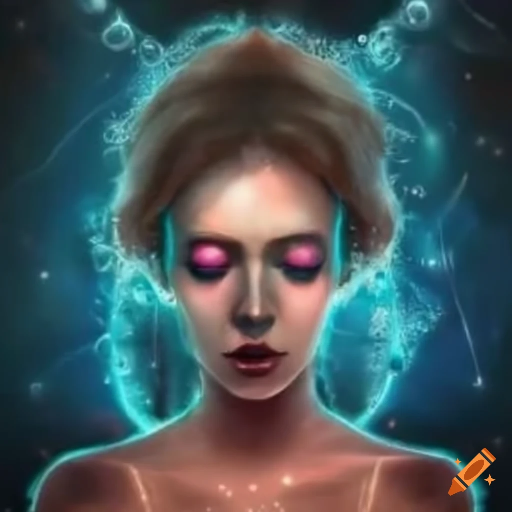 persona levitating with aura of knowledge