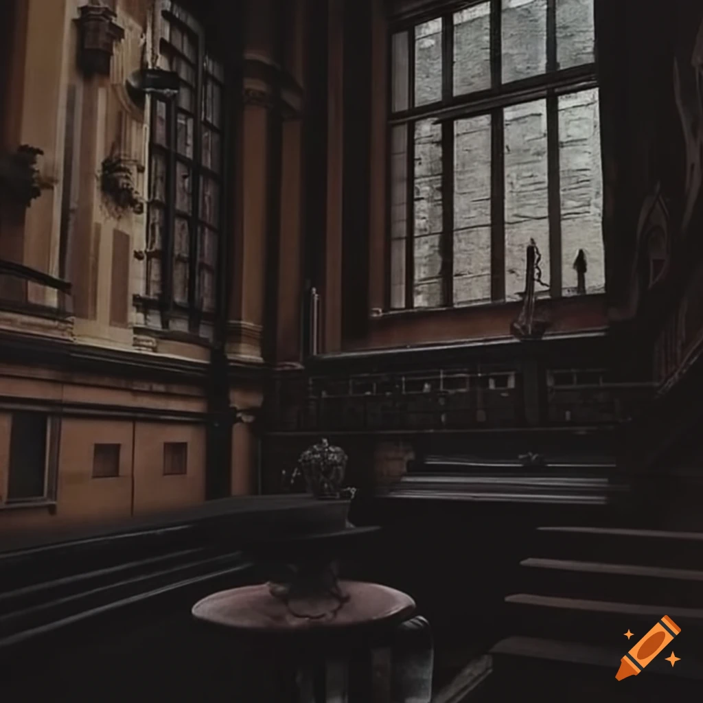 dark aesthetic image of a mystical college