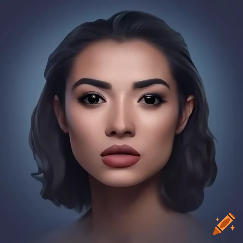 realistic Funko Pop style portrait of a beautiful woman