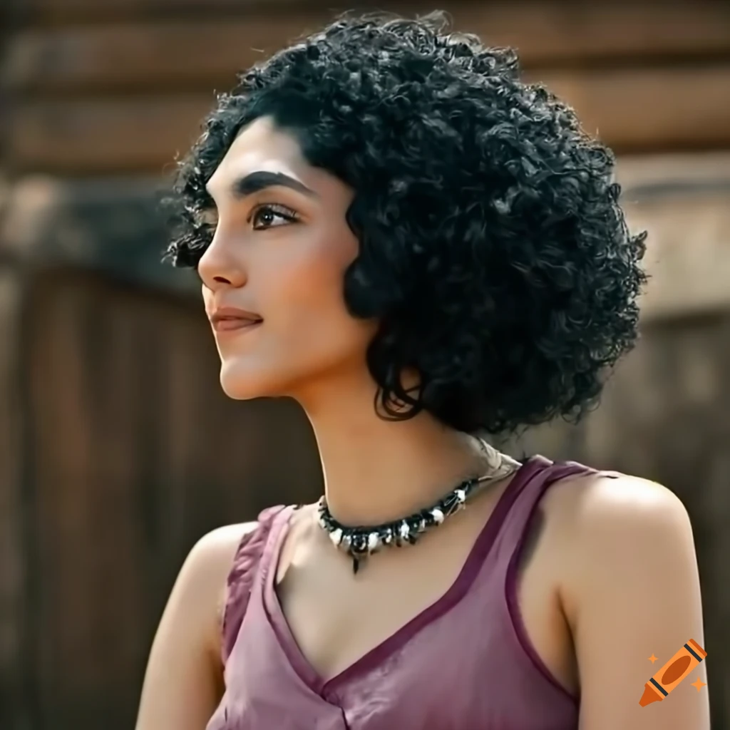 close-up portrait of Golshifteh Farahani in horse riding clothes