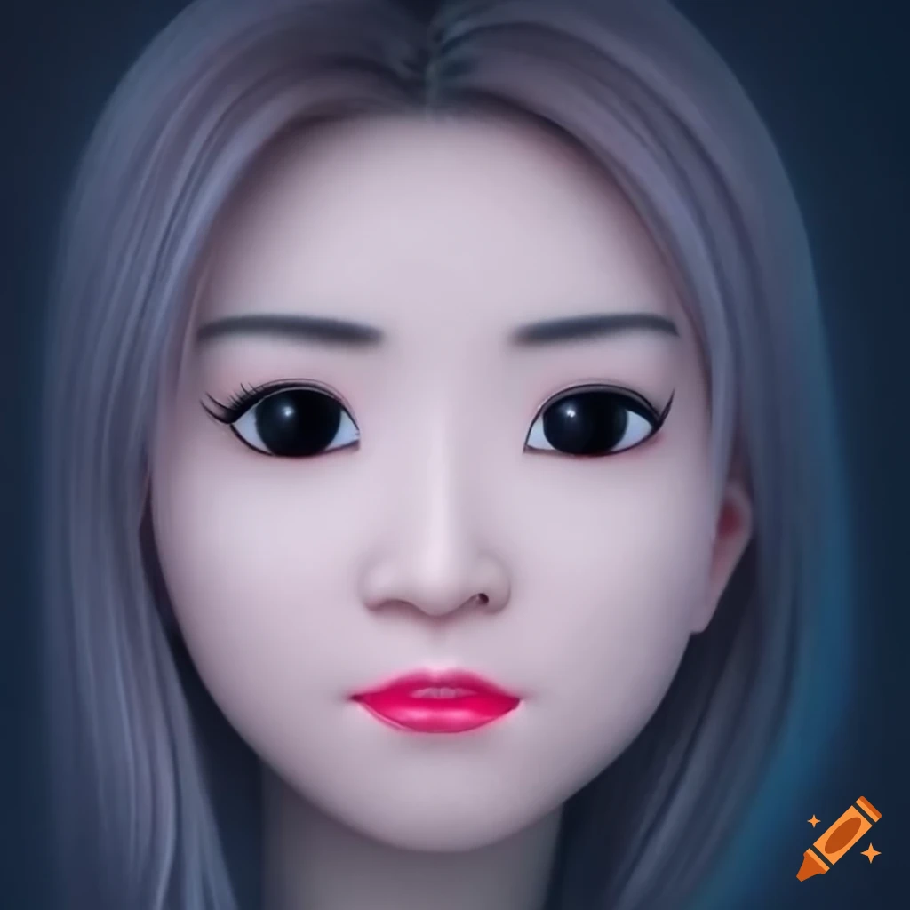 Funko Pop style portrait of an Asian woman