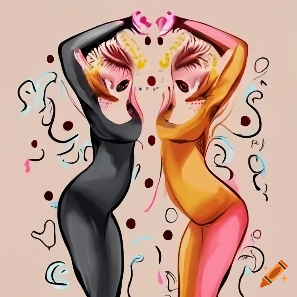 vibrant birthday party with two women
