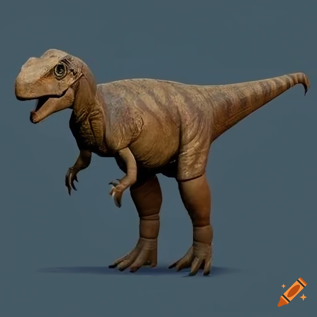 artistic representation of a striped Iguanodon dinosaur