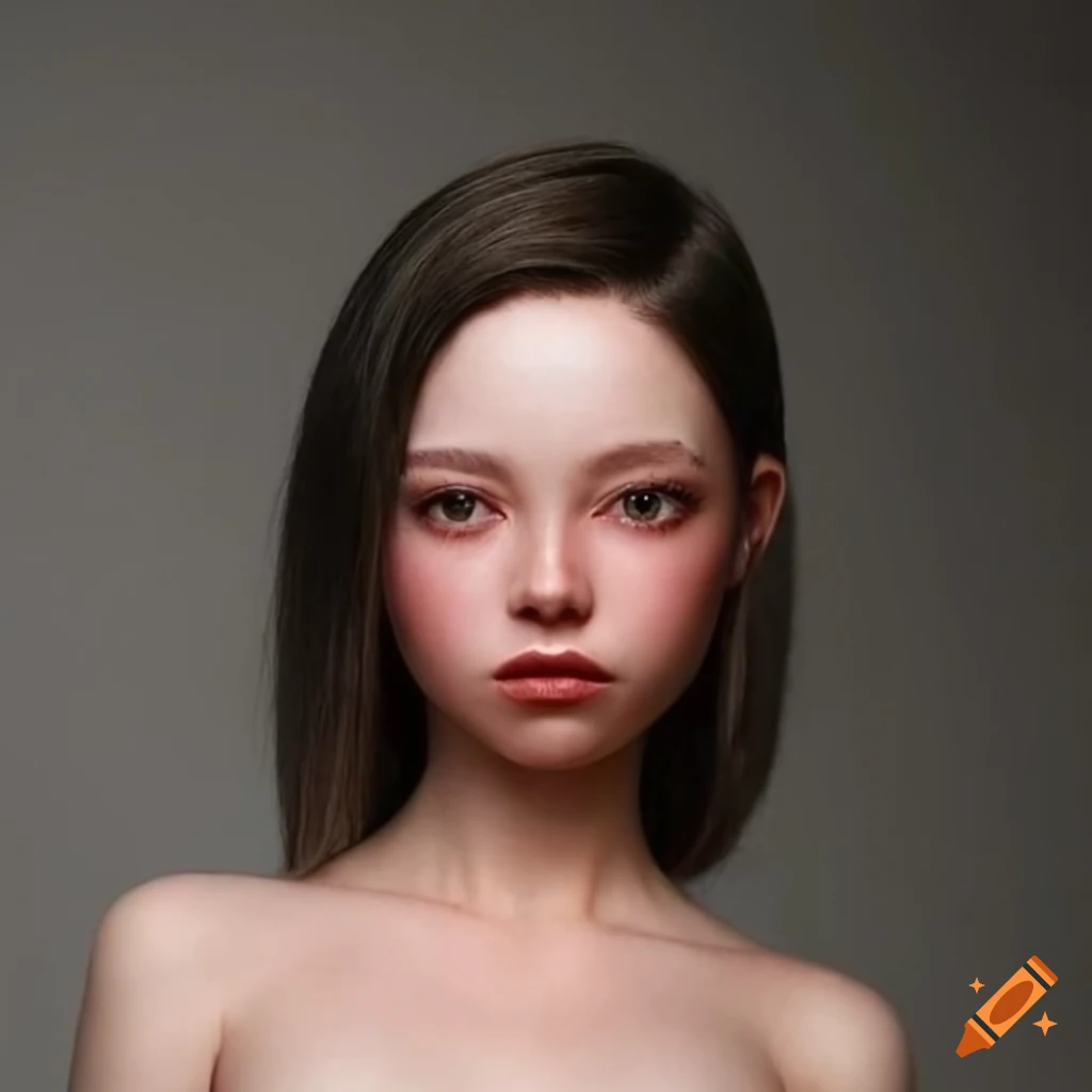 intricate study of a realistic art model girl body