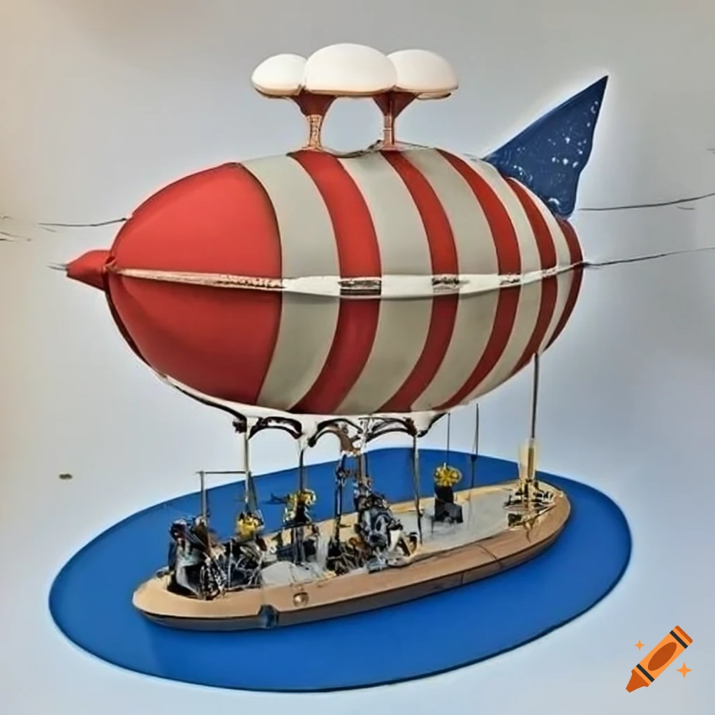 illustration of an airship