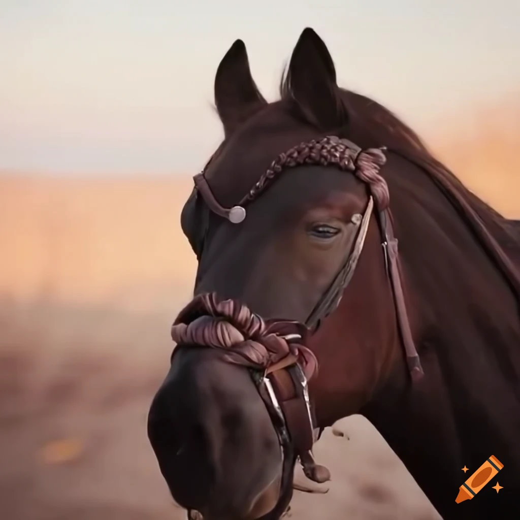 close-up portrait of Sasha Calle as Selphie in horse riding attire