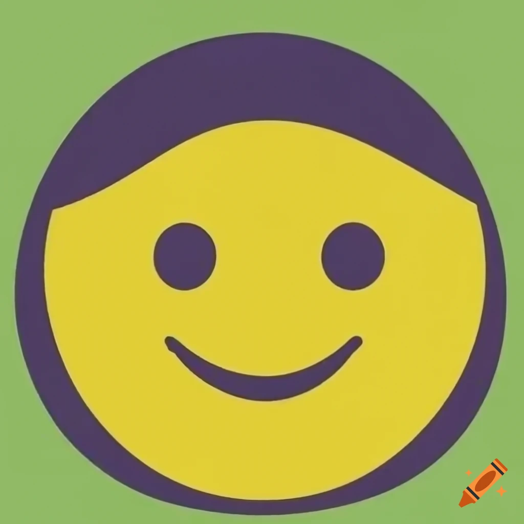digital art portrait of a woman transformed into smiley face emoji