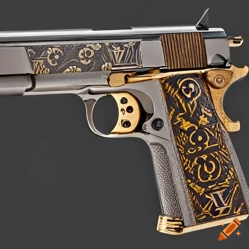 custom engraved Louis Vuitton 1911 pistol