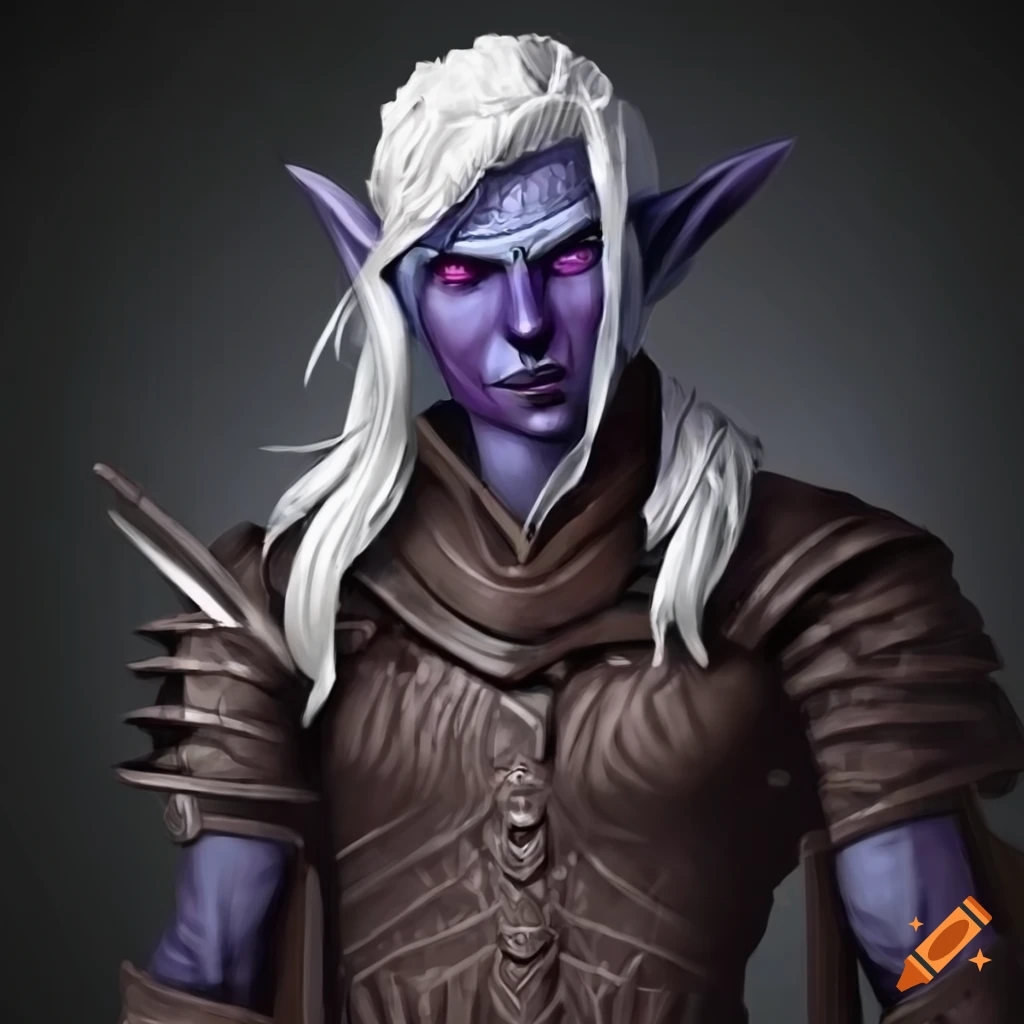 image of a male drow elf ranger