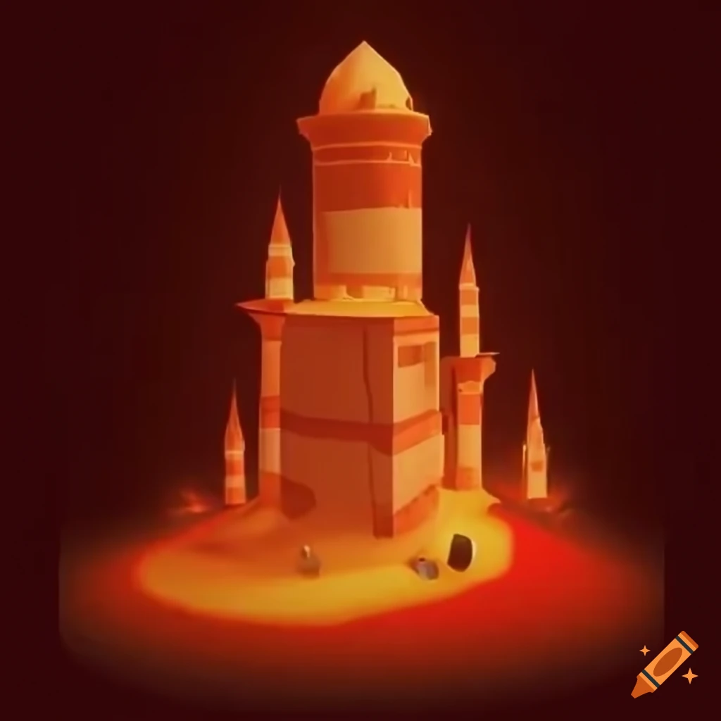 Crash Bandicoot-inspired Arabic cityscape