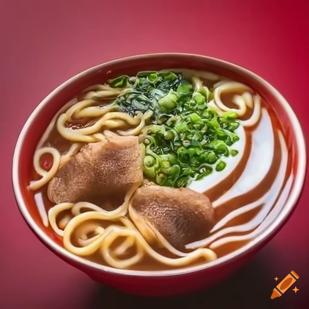 hot and delicious ramen noodles in a bowl