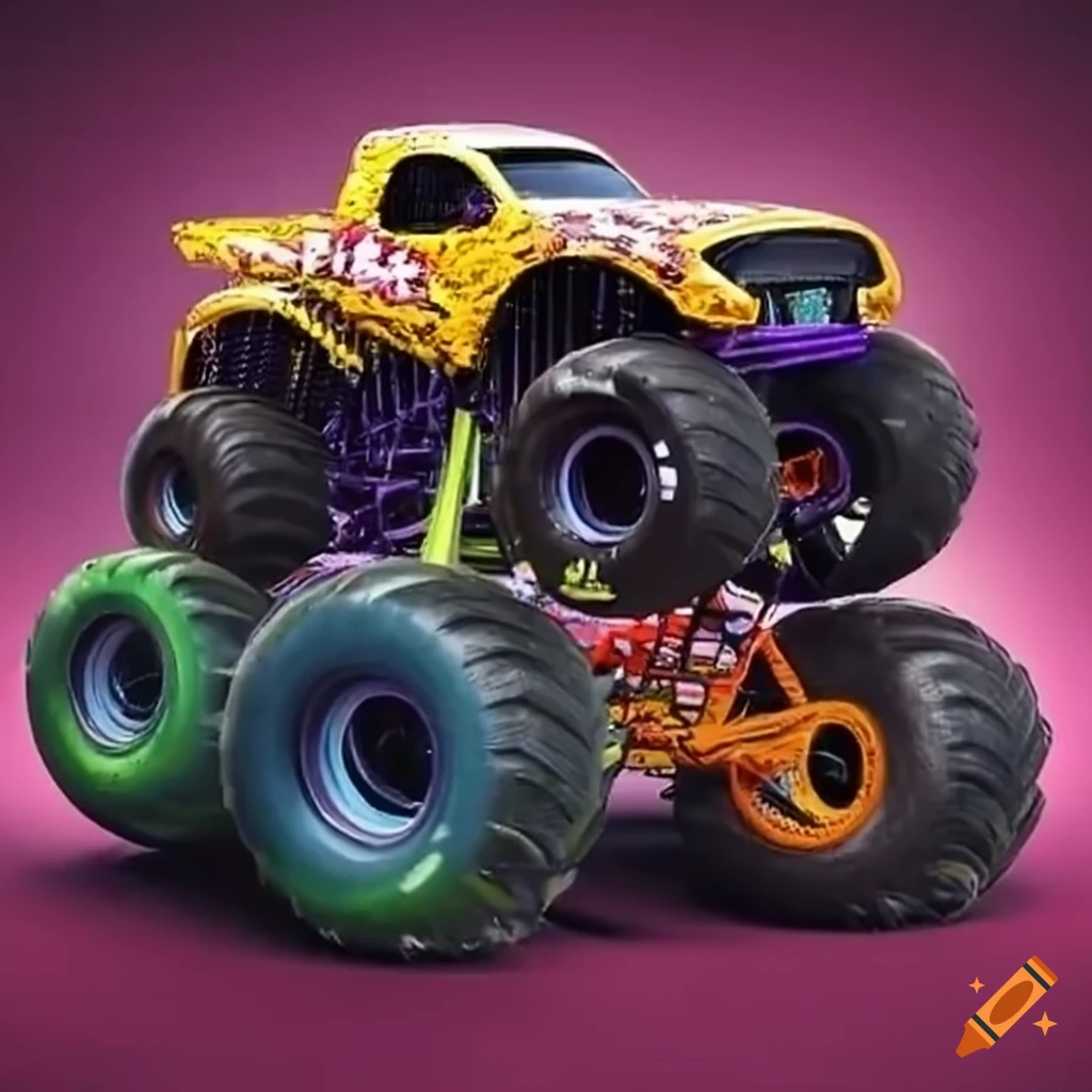 monster truck in action