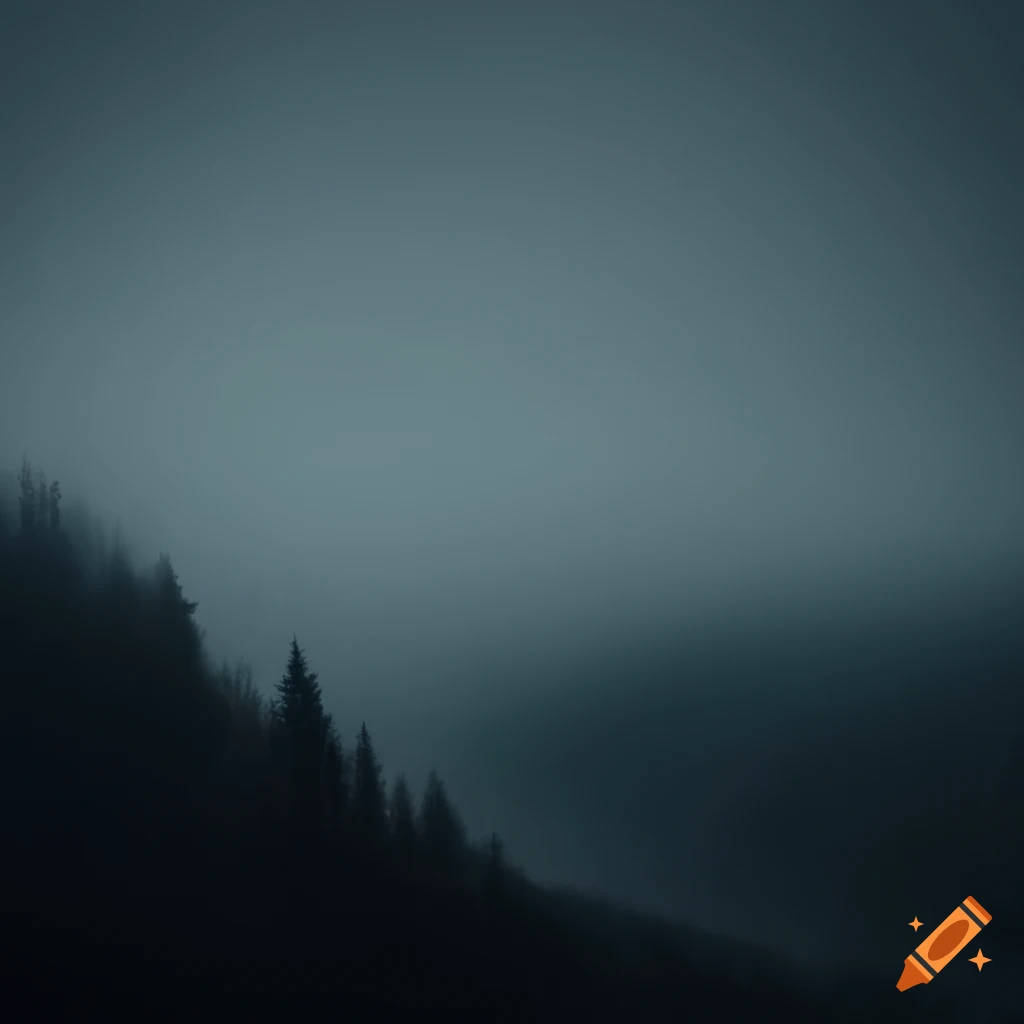 mysterious misty landscape in low exposure