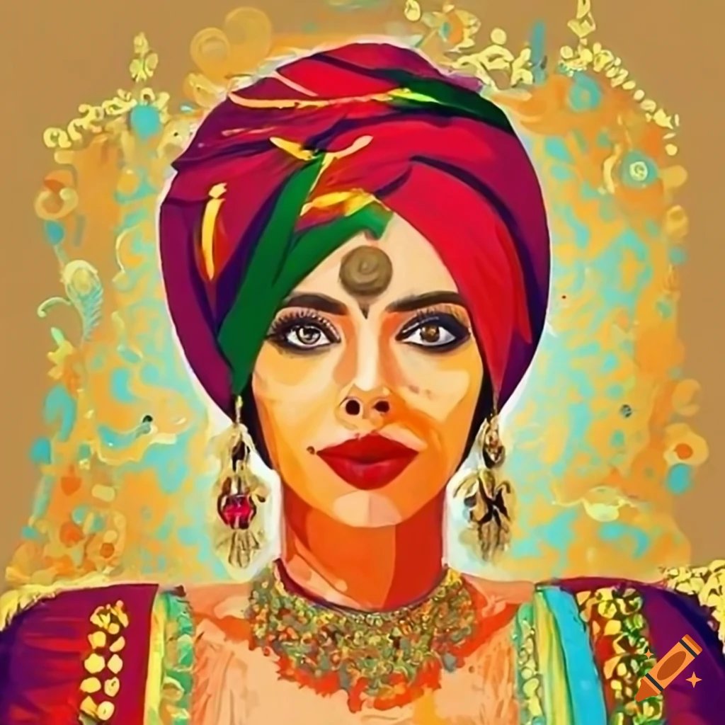 moroccan woman adorned with gold jewelry