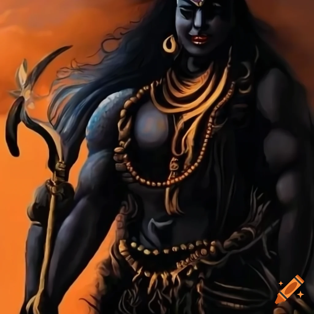 image of Lord Shiva in an angry pose