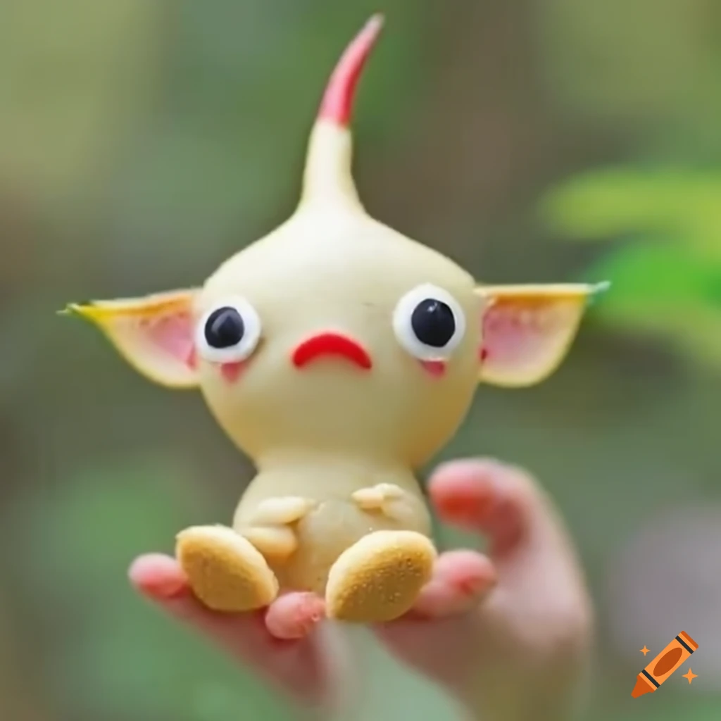 Pikmin holding a cookie