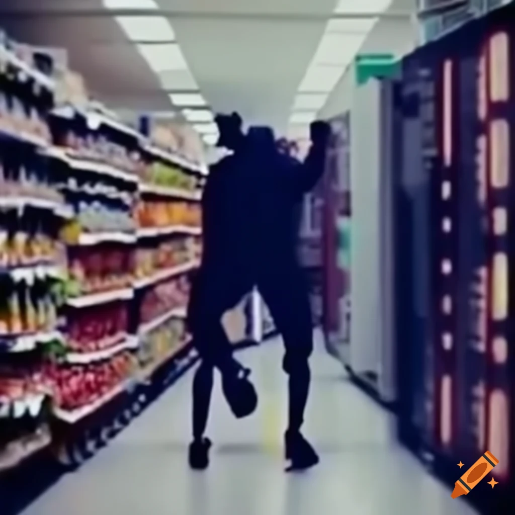 CCTV footage of Magneto causing a disturbance in a grocery store