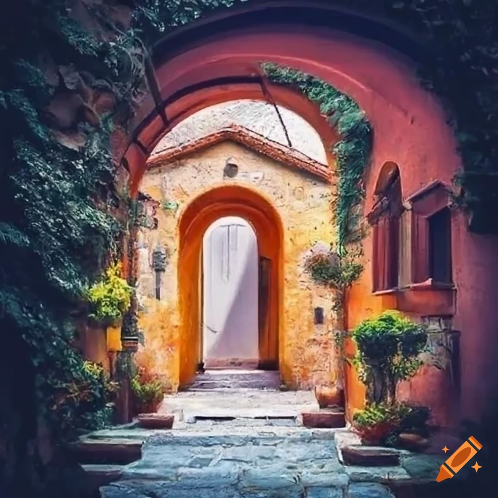 Italian house with a charming courtyard