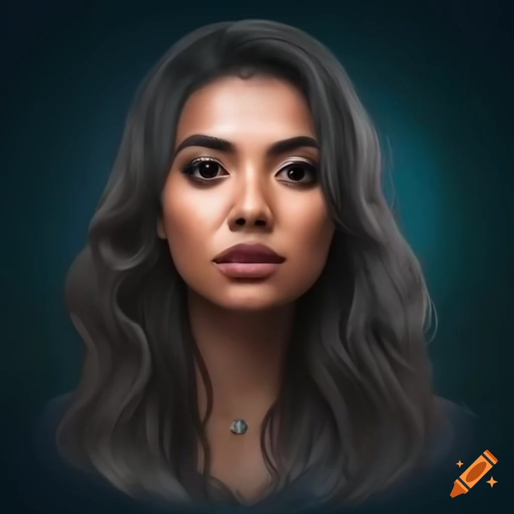 realistic Funko Pop style portrait of a beautiful woman