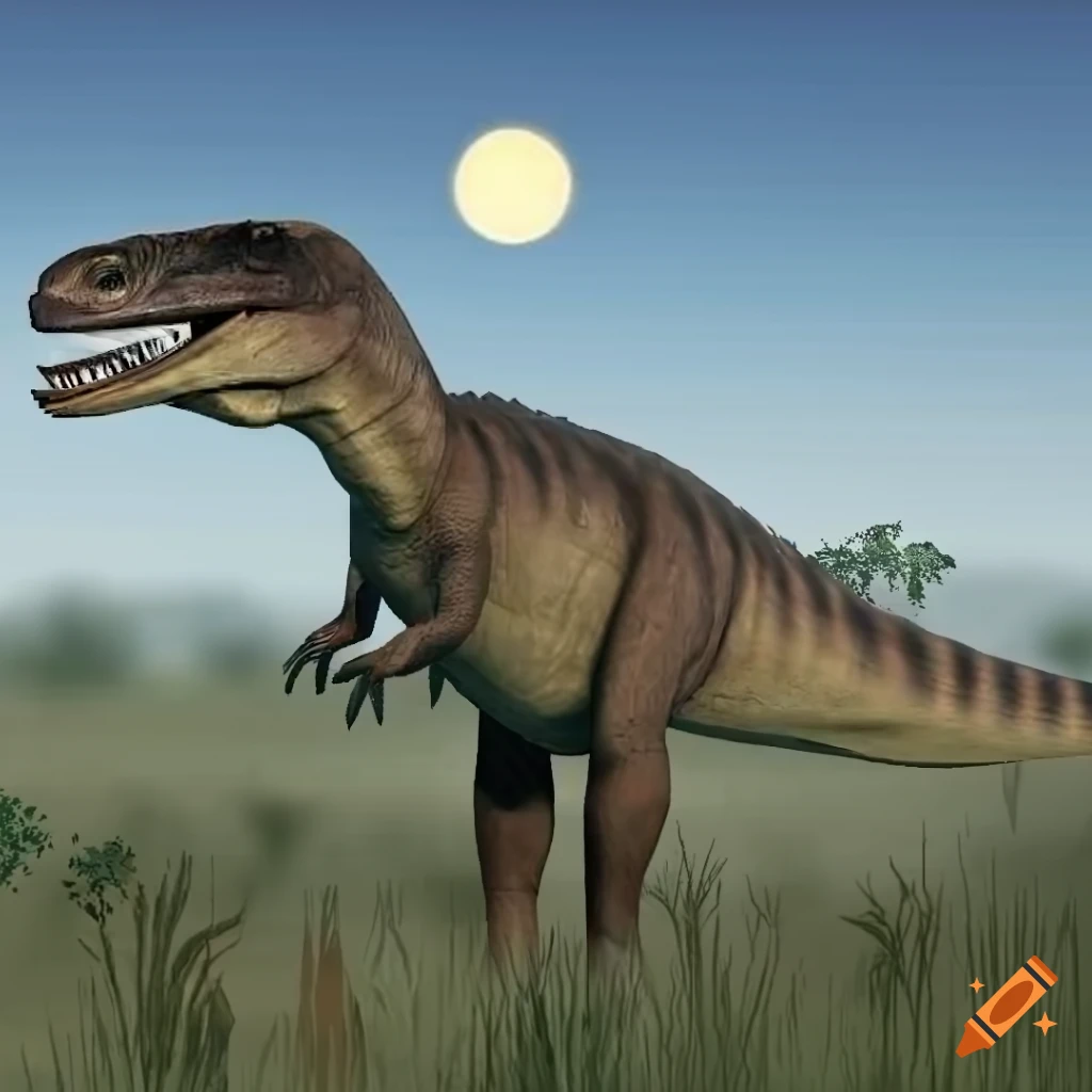 scientific illustration of a colorful Iguanodon dinosaur