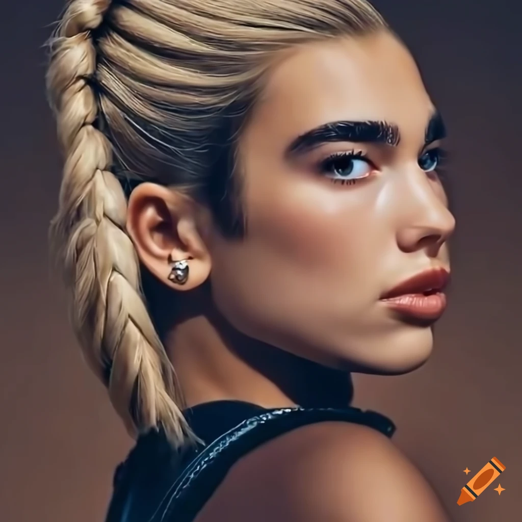 close-up of Selphie of Dua Lipa in horse riding clothes