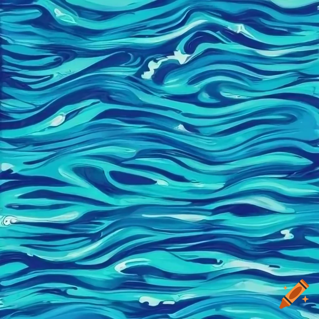 vibrant manga artwork with reflective water patterns