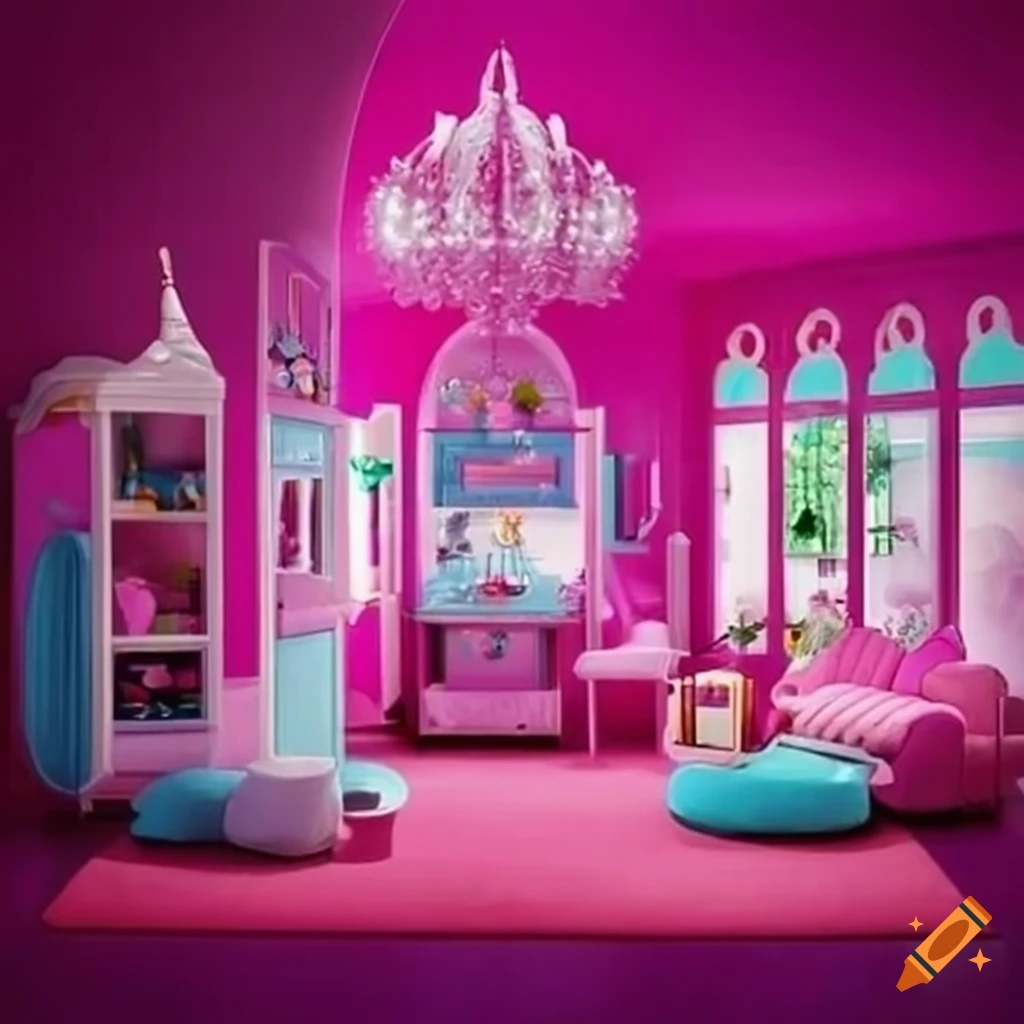 Barbie dollhouse living room