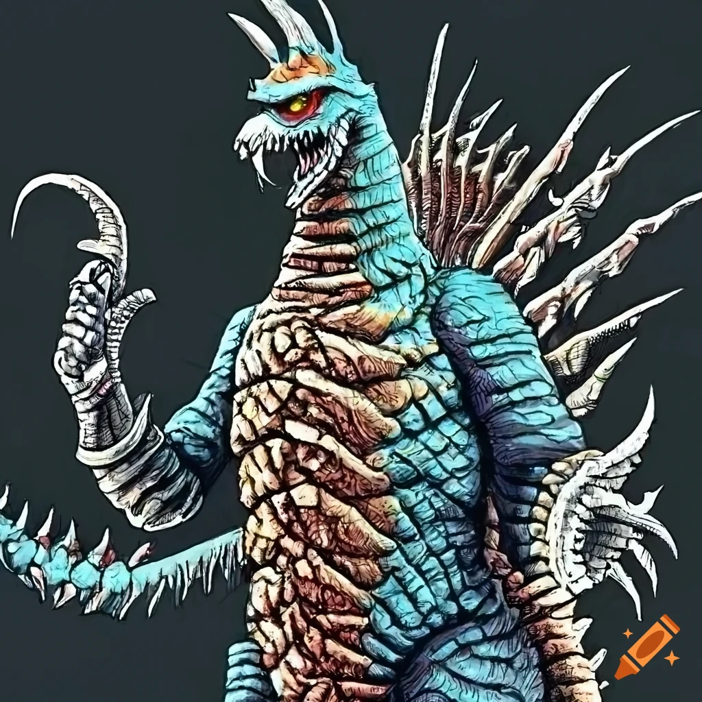 detailed illustration of monsters in a labyrinth