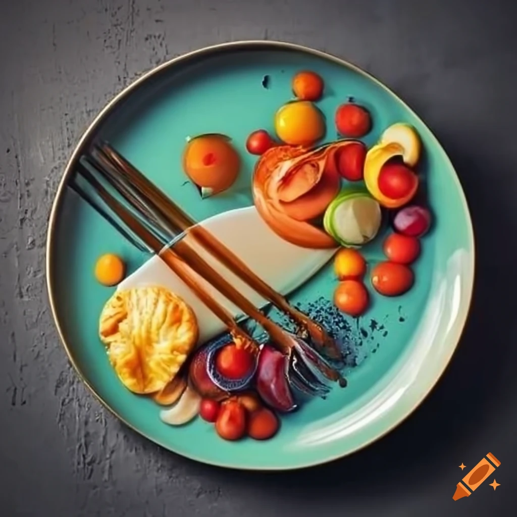 colourful and creative dinner plate