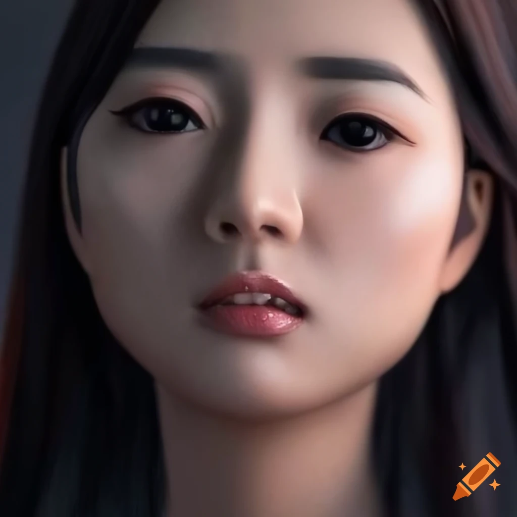 Funko Pop style portrait of an Asian woman