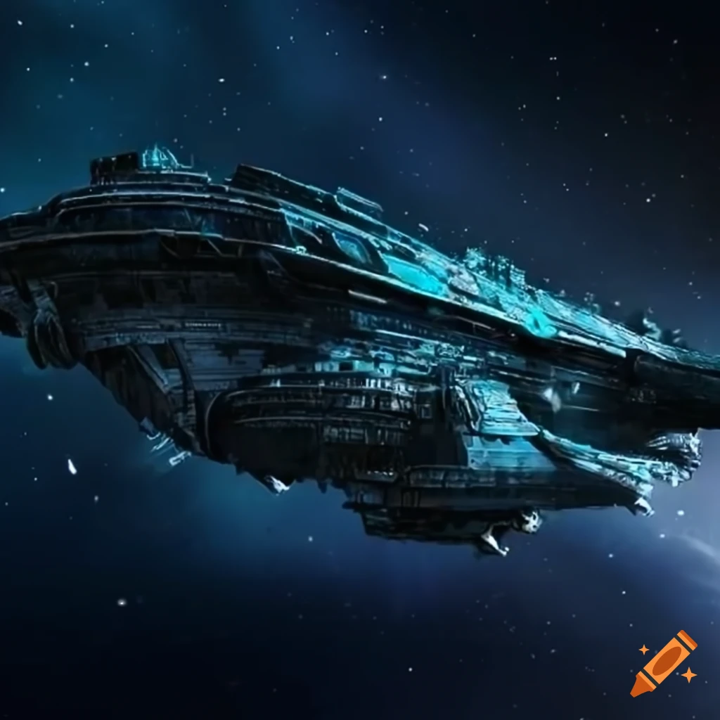 massive starship in space