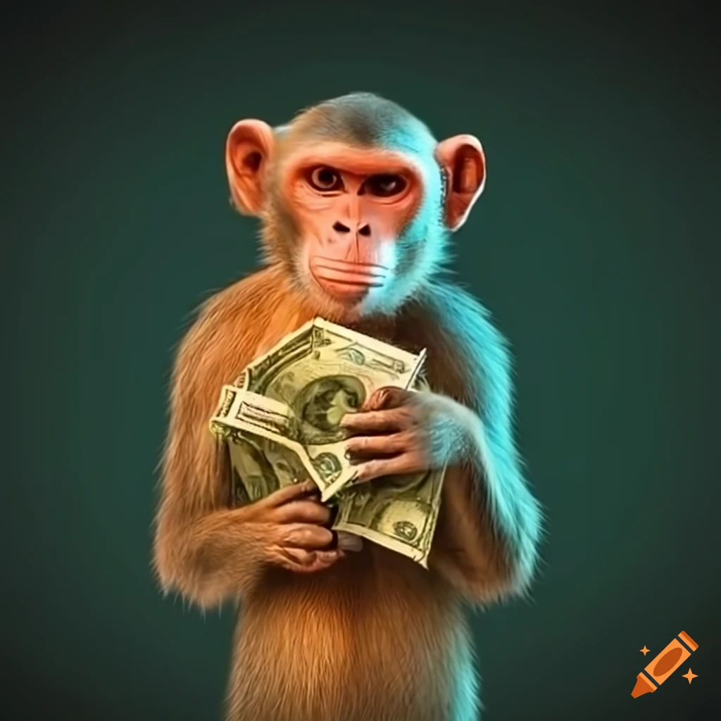 Premium Vector | Funny monkey character in different poses