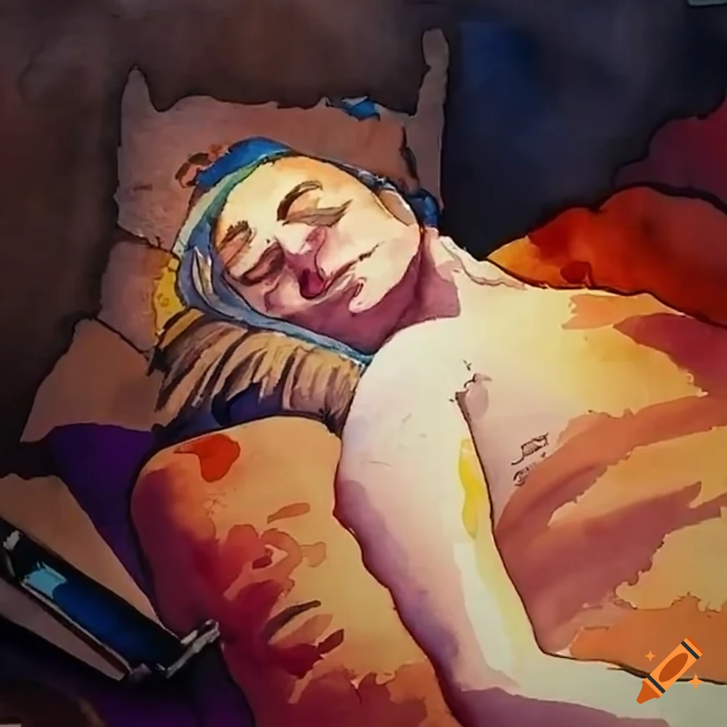 dramatic depiction of a person on their deathbed