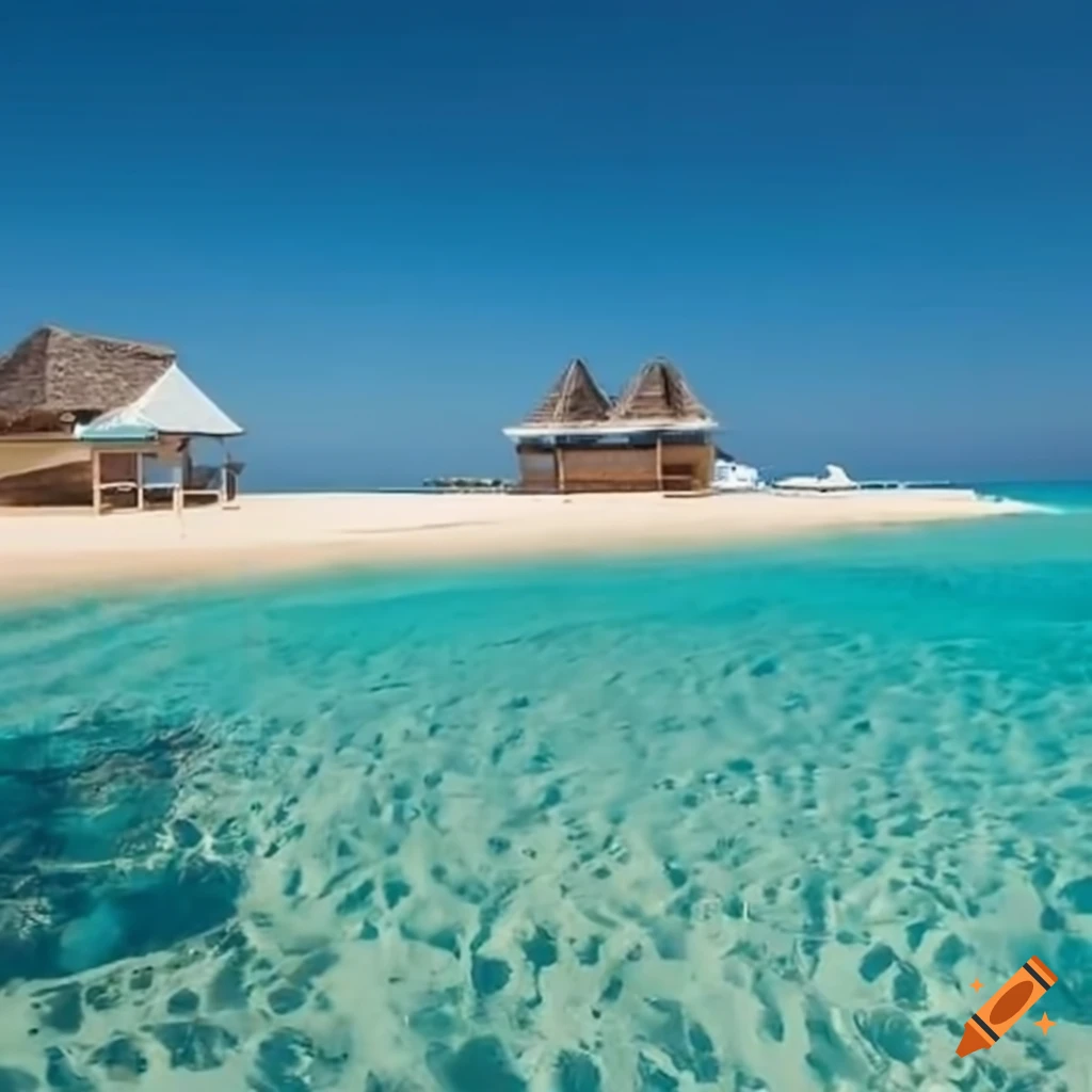 blue sand beach at a 5-star resort