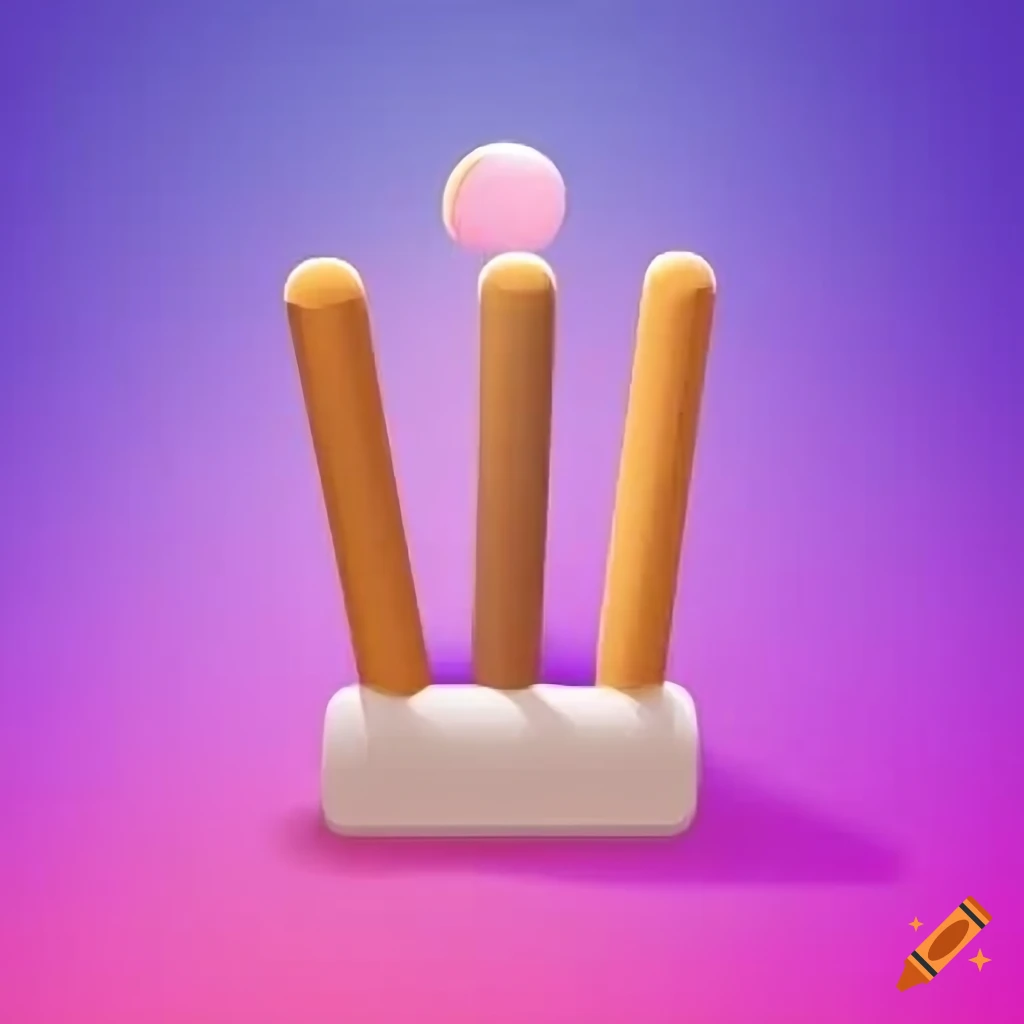 icon of cricket stumps for a sports app