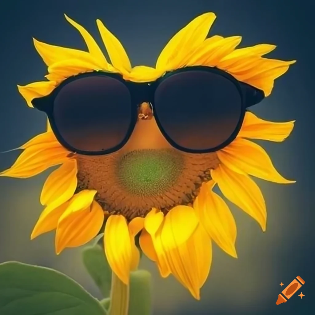 sunglasses-wearing sunflower