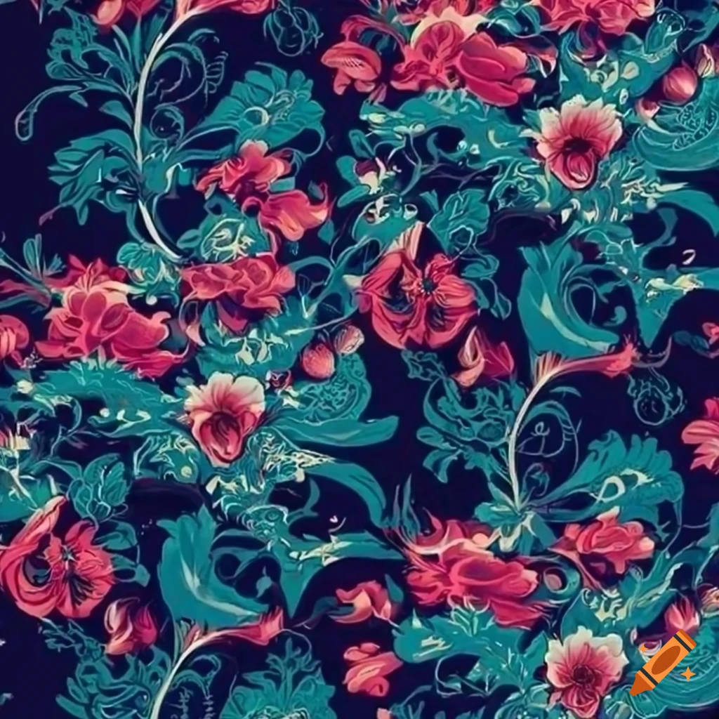oriental floral pattern