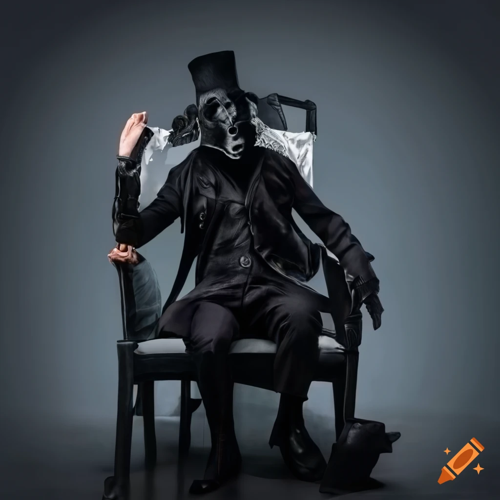 man wearing a plague doctor mask with a gothic woman standing next to him