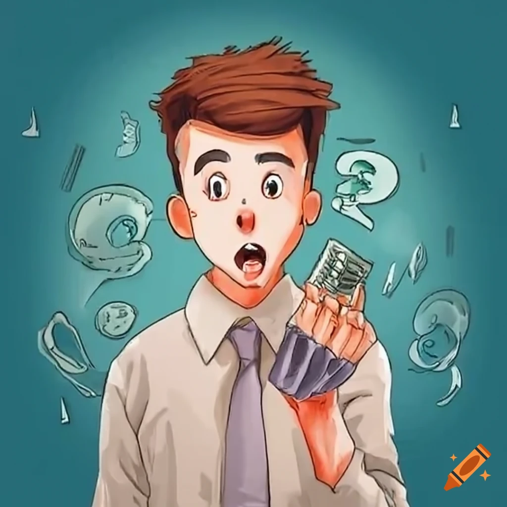 image of a young man surprised by investment options