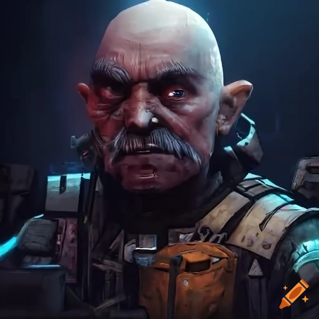 futuristic engineer in yellow outfit