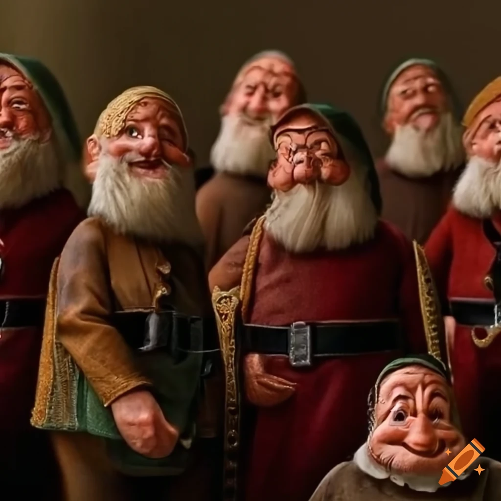 rennaissance style clothing worn by the Seven Dwarfs