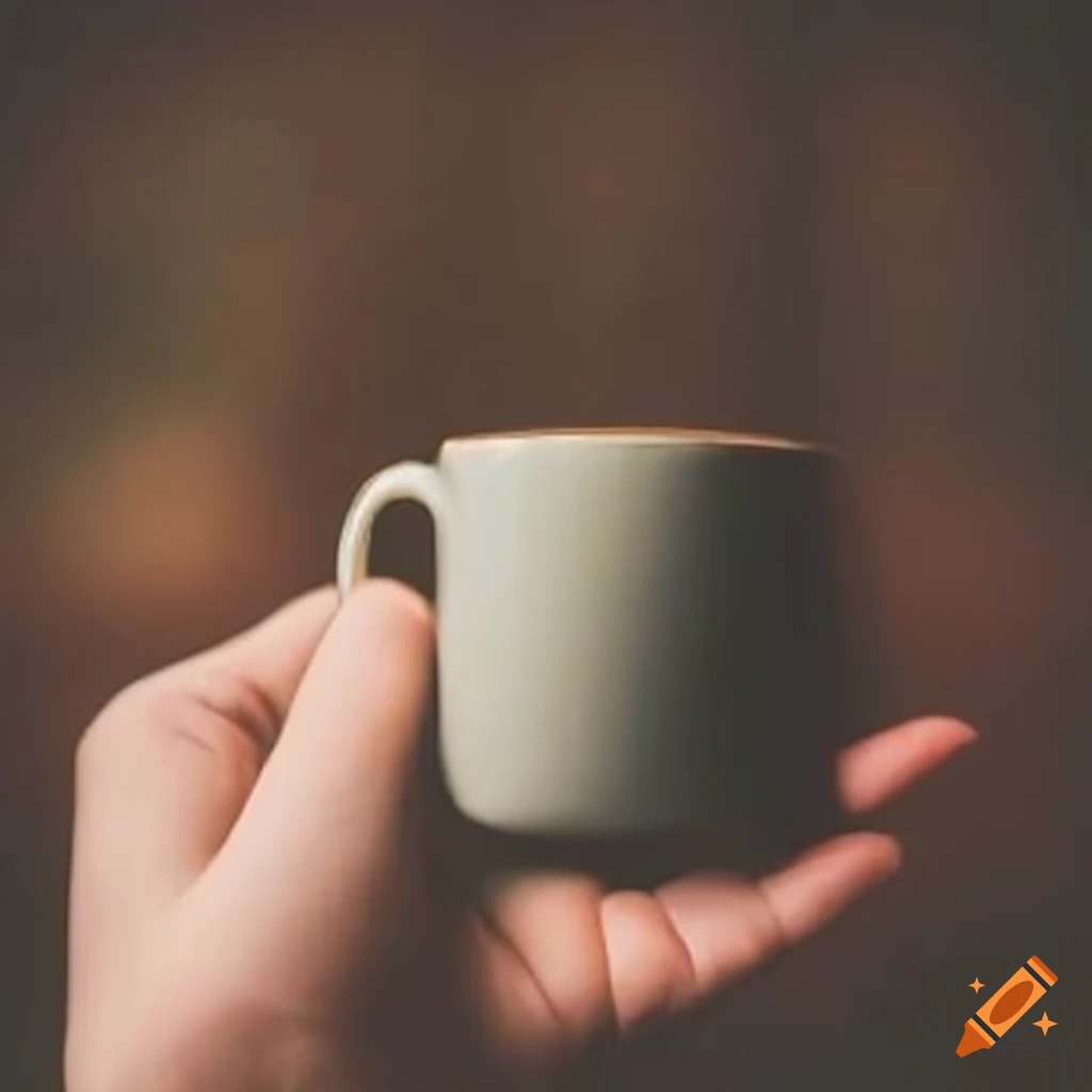 hand holding a coffee mug