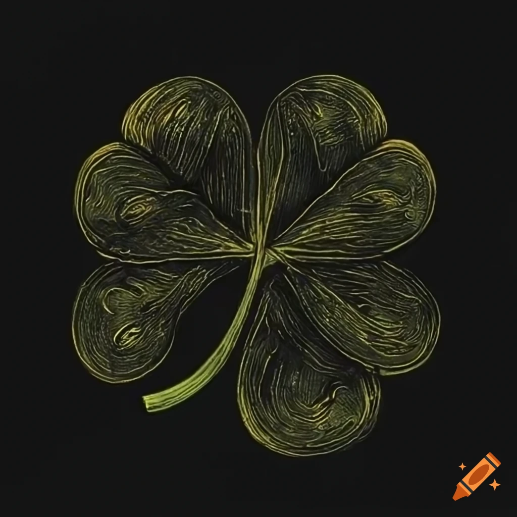 four leaf clover on a coin background