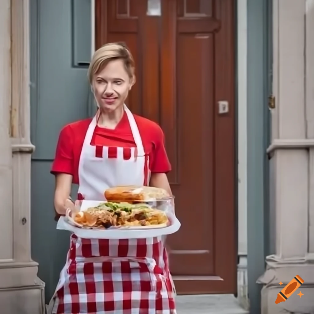 chef delivering a delicious meal to customer