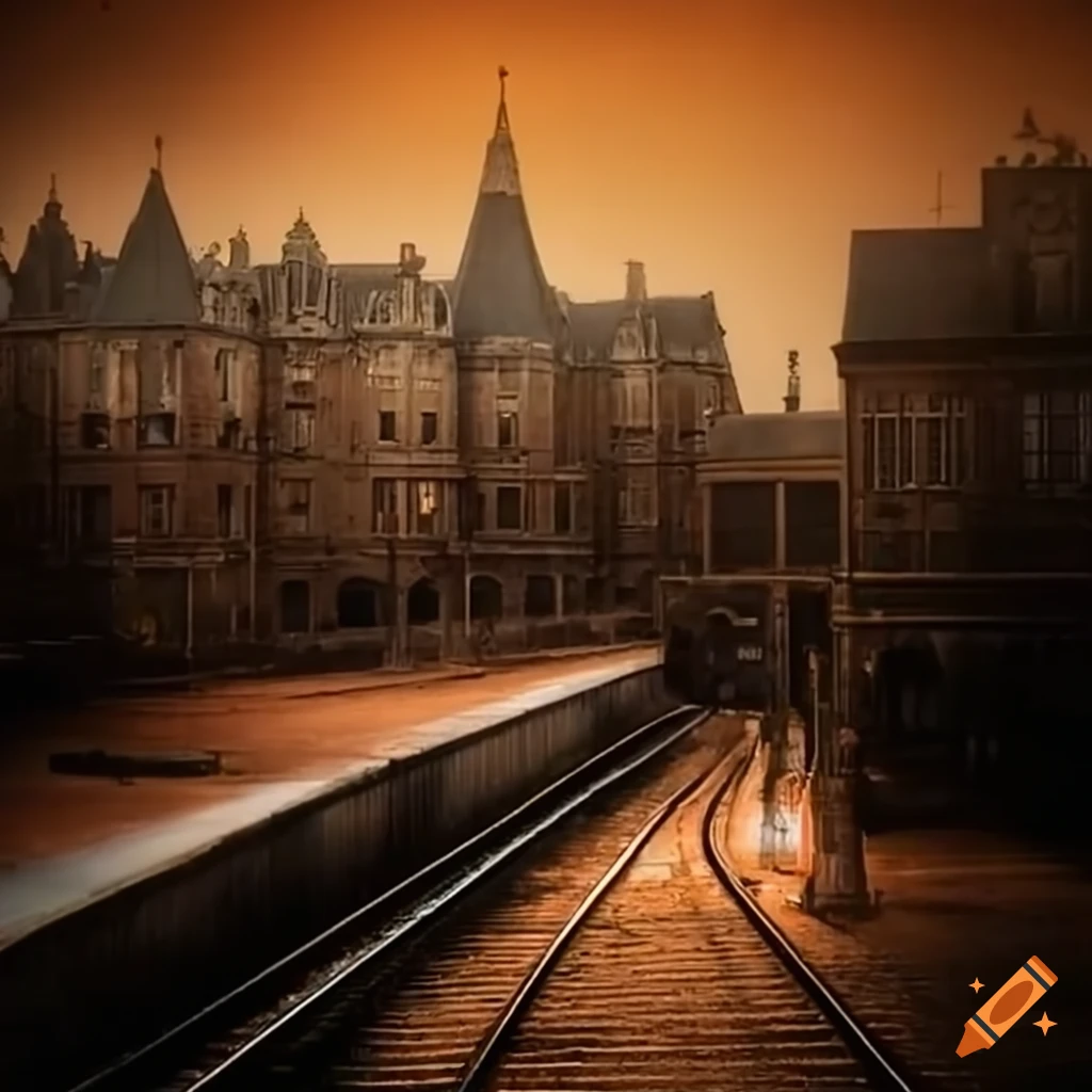 deserted train station