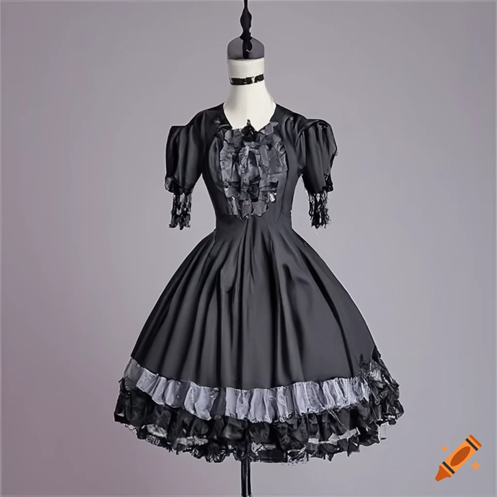 goth lolita dress displayed on a mannequin