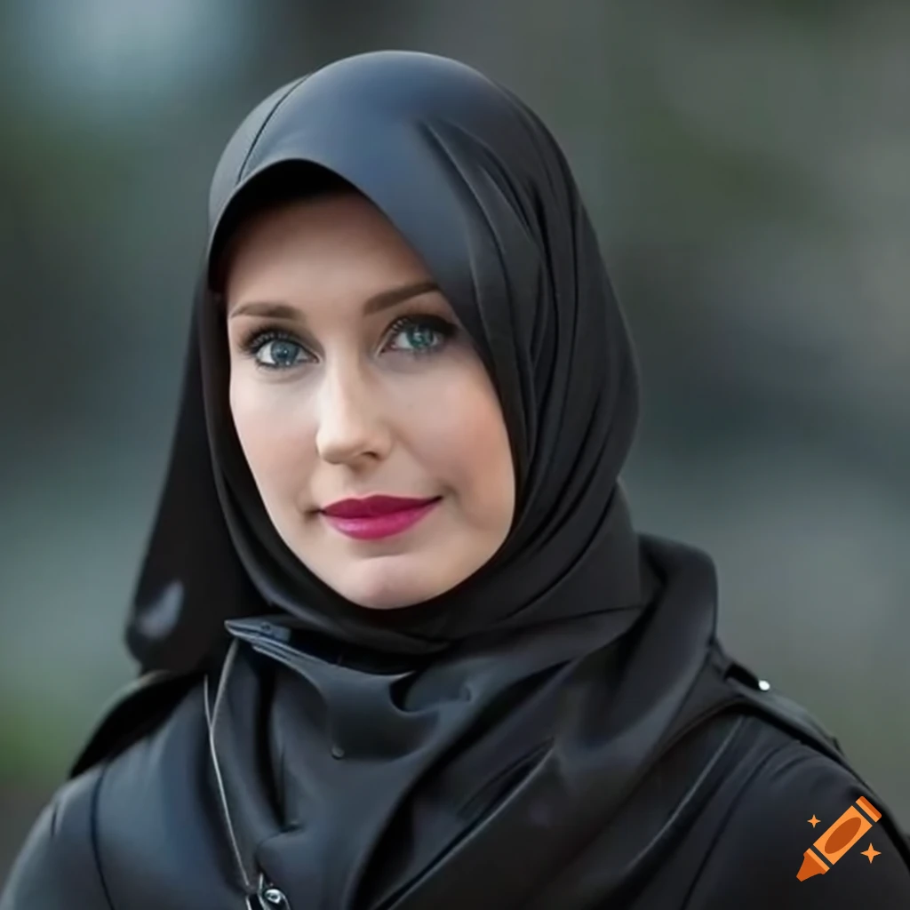 fashionable hijab style by Sanna Marin