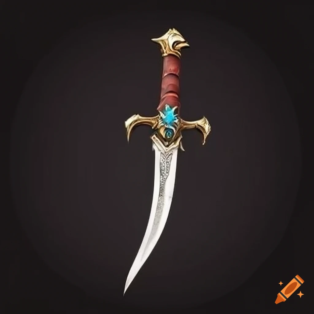 fantasy dagger with unique plane design